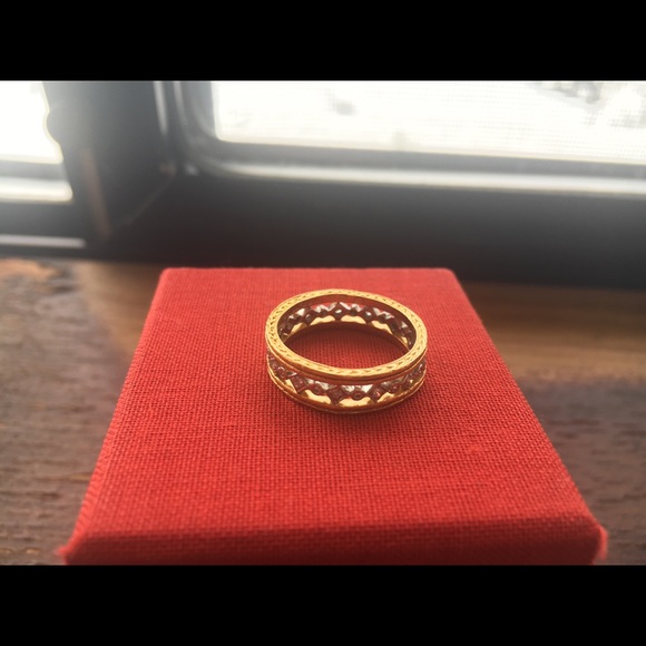 Cathy Waterman Platinum Gold Diamond Ring - Picture 3 of 3